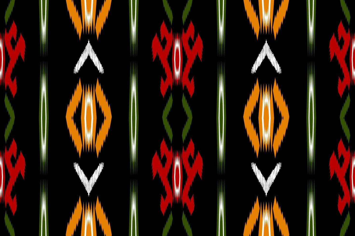 Ethnic ikat seamless pattern in tribal. Aztec geometric ethnic ornament print. Ikat pattern style. Design for background, wallpaper, illustration, fabric, clothing, carpet, textile, batik, embroidery. vector