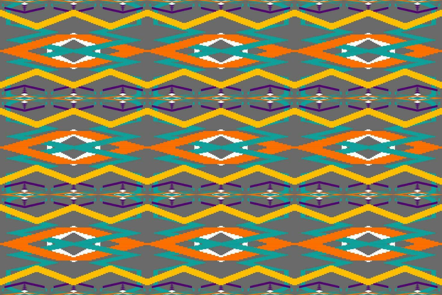 Geometric vector ikat pattern. Ethnic traditional Tribal art Seamless pattern in tribal, folk embroidery, and Mexican style. Aztec geometric art ornament print. Design for carpet, wallpaper, clothing