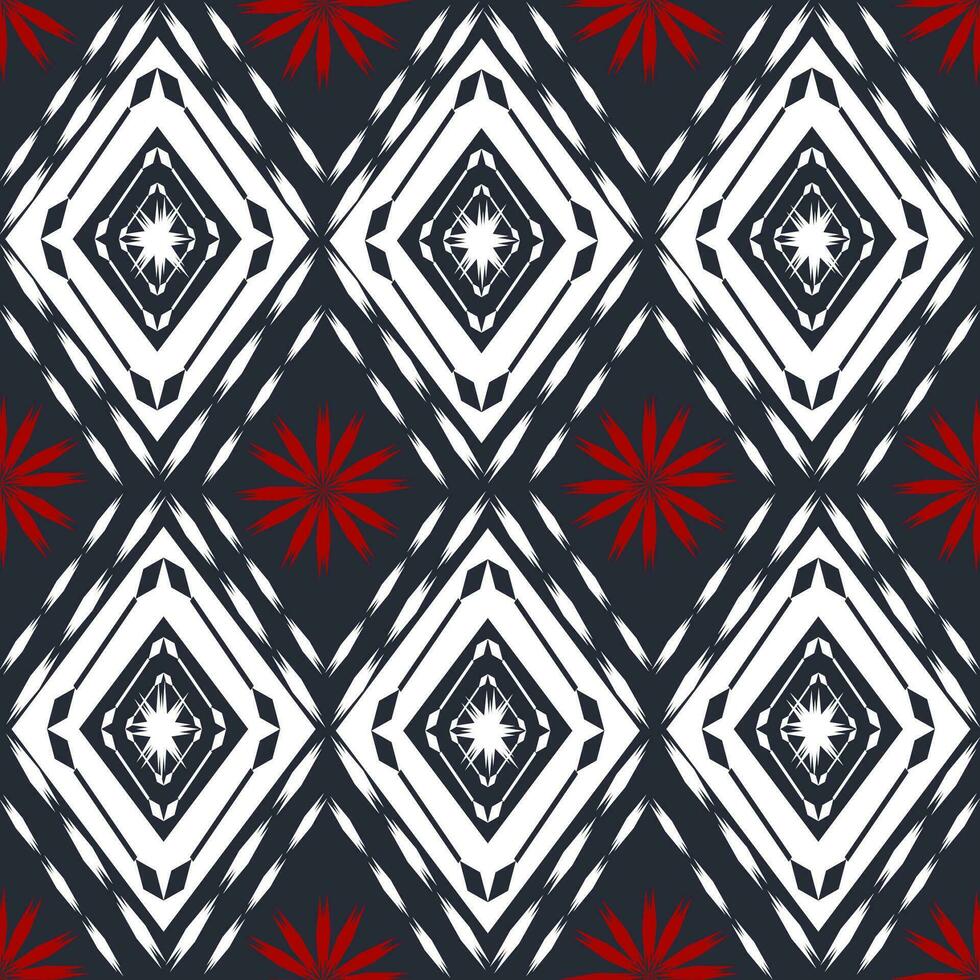 geométrico vector ikat modelo. étnico tradicional tribal Arte sin costura modelo en tribal, gente bordado, y mexicano estilo. azteca geométrico Arte ornamento impresión. diseño para alfombra, fondo de pantalla, ropa,