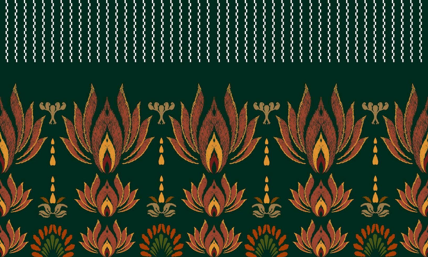 Ikat paisley seamless pattern, traditional seamless pattern, aztec style, embroidery, abstract, vector, design illustration for texture, fabric, print. vector