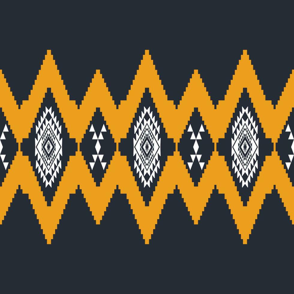 Geometric ethnic oriental pattern traditional Design for background,carpet,wallpaper,clothing,wrapping,Batik,fabric,Vector illustration embroidery style. vector