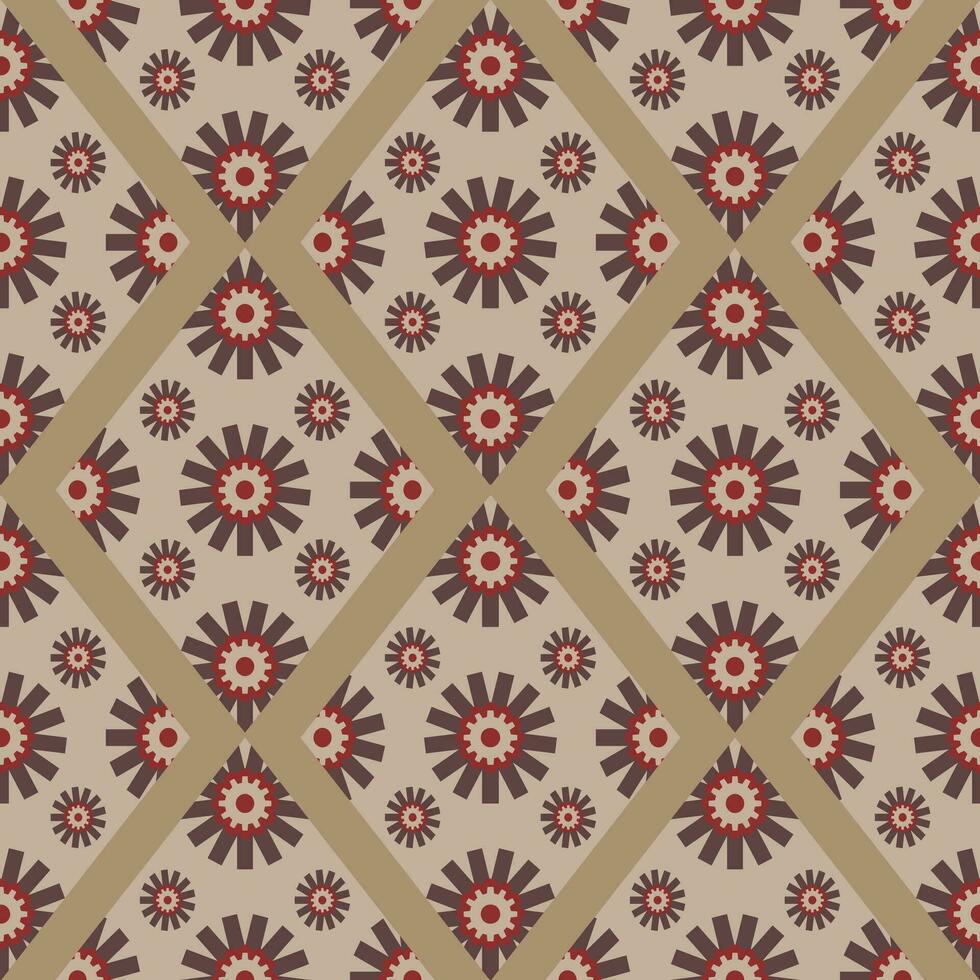 Seamless geometric pattern for background, rug, wallpaper, clothing, wrap, batik, fabric, vector illustration.
