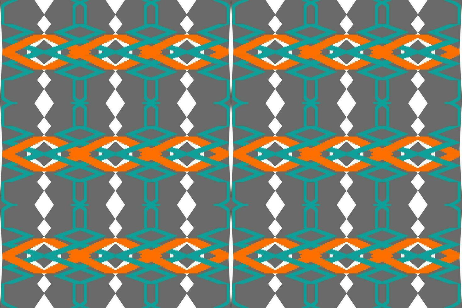 Geometric vector ikat pattern. Ethnic traditional Tribal art Seamless pattern in tribal, folk embroidery, and Mexican style. Aztec geometric art ornament print. Design for carpet, wallpaper, clothing