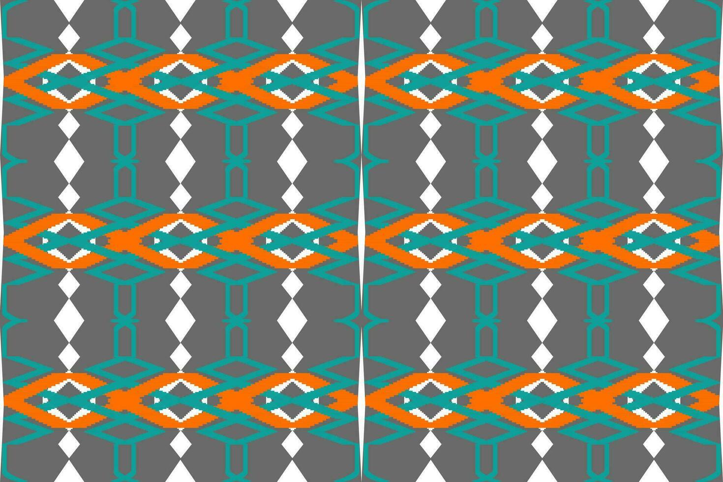 Geometric vector ikat pattern. Ethnic traditional Tribal art Seamless pattern in tribal, folk embroidery, and Mexican style. Aztec geometric art ornament print. Design for carpet, wallpaper, clothing