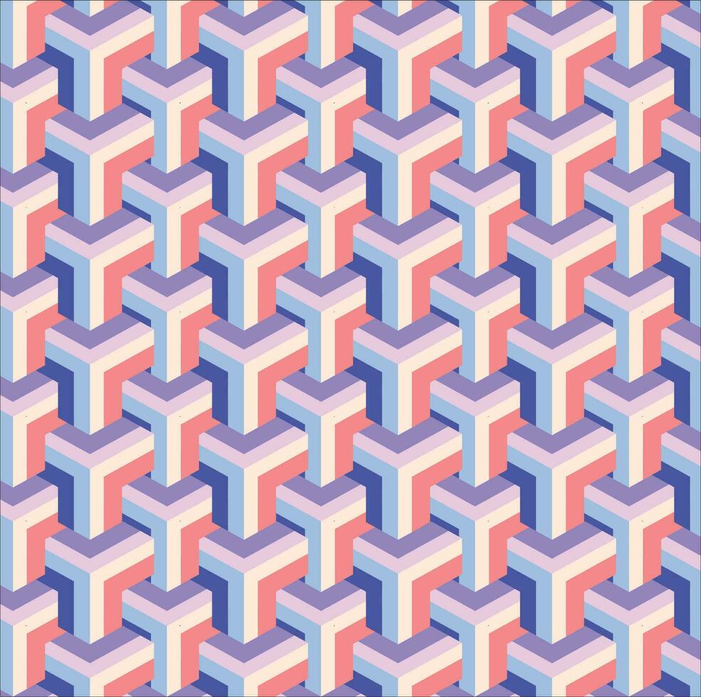 pastel Y-shape geometric seamless pattern background wallpaper vector