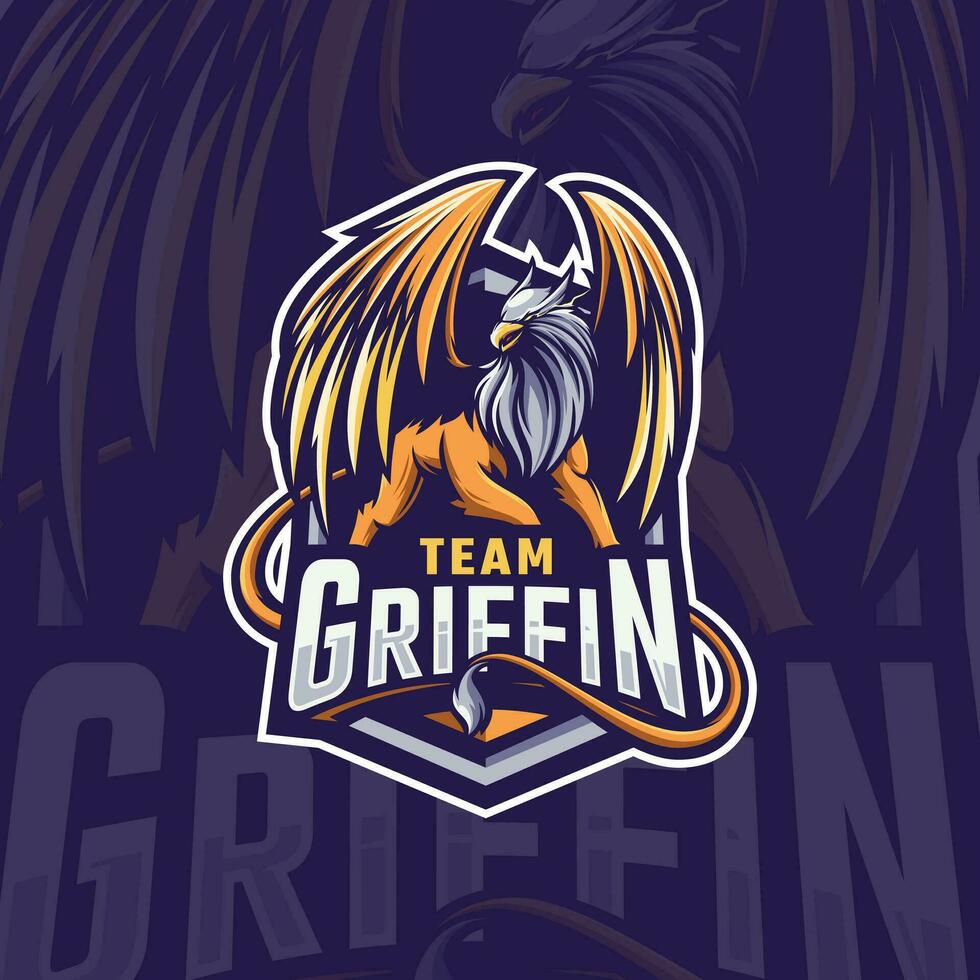 Griffin Mascot Logo Design vector