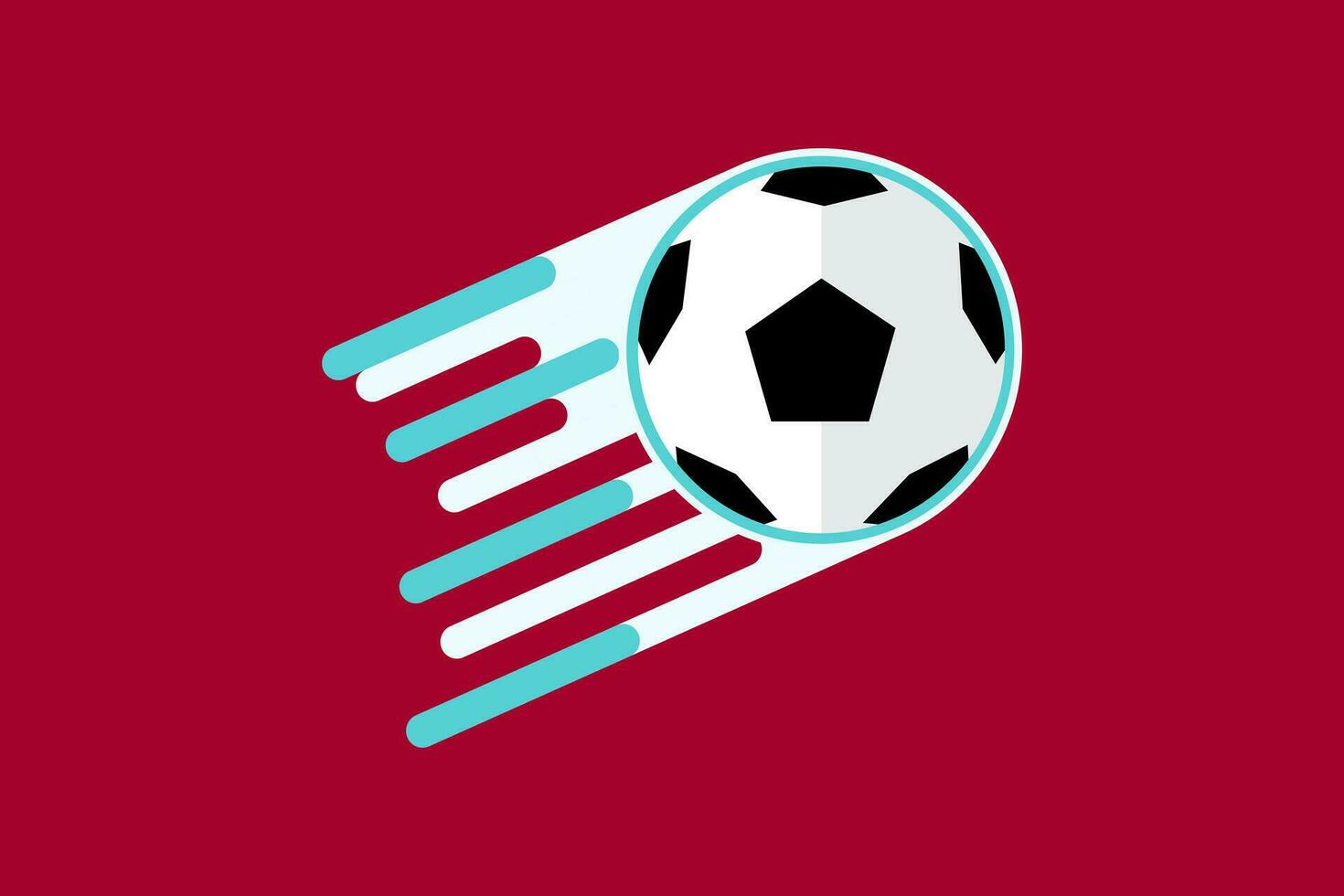 Football kick on the way vector