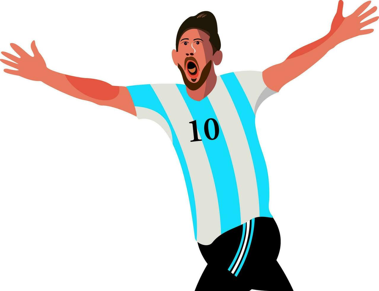 argentino fútbol americano equipo miembro vector