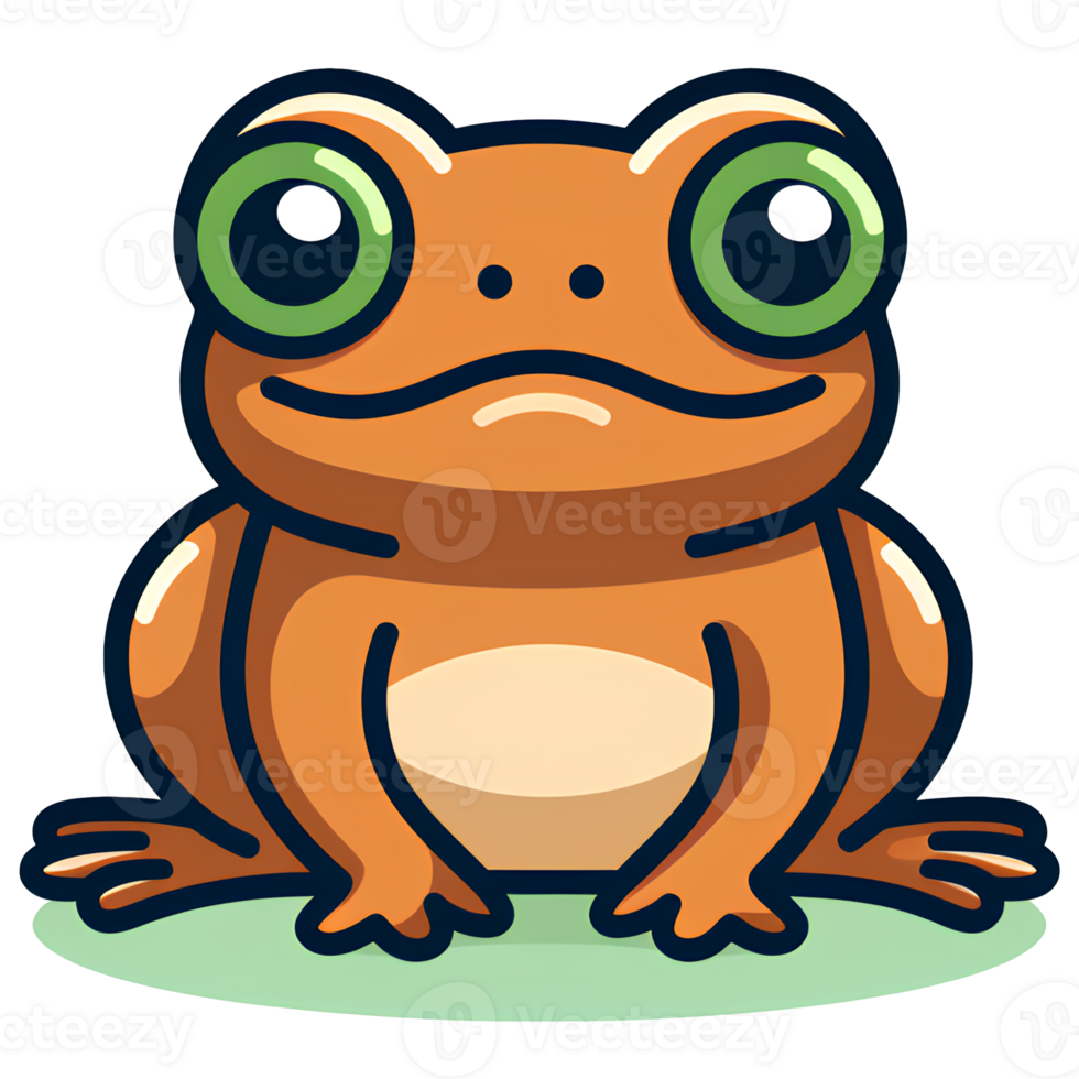 cartoon frog ai generative png