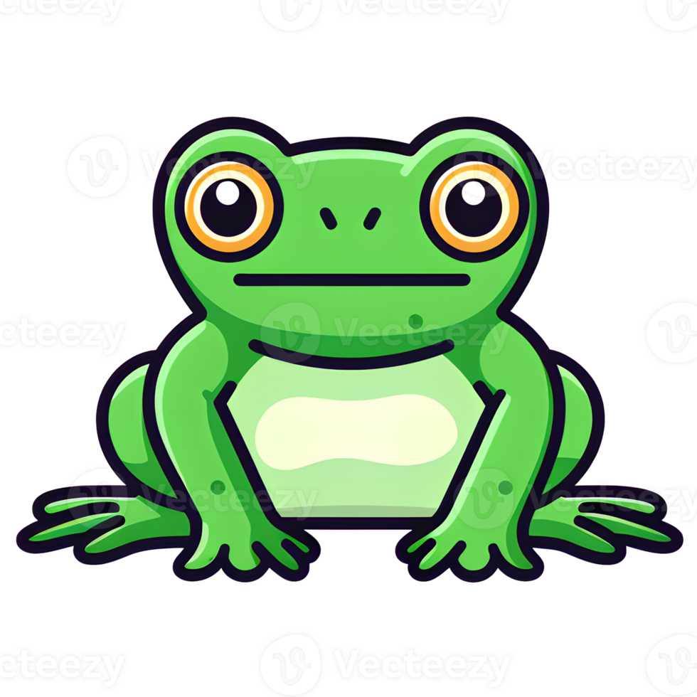 cartoon frog ai generative png