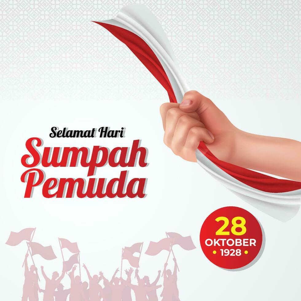 Indonesian Youth Pledge Day vector