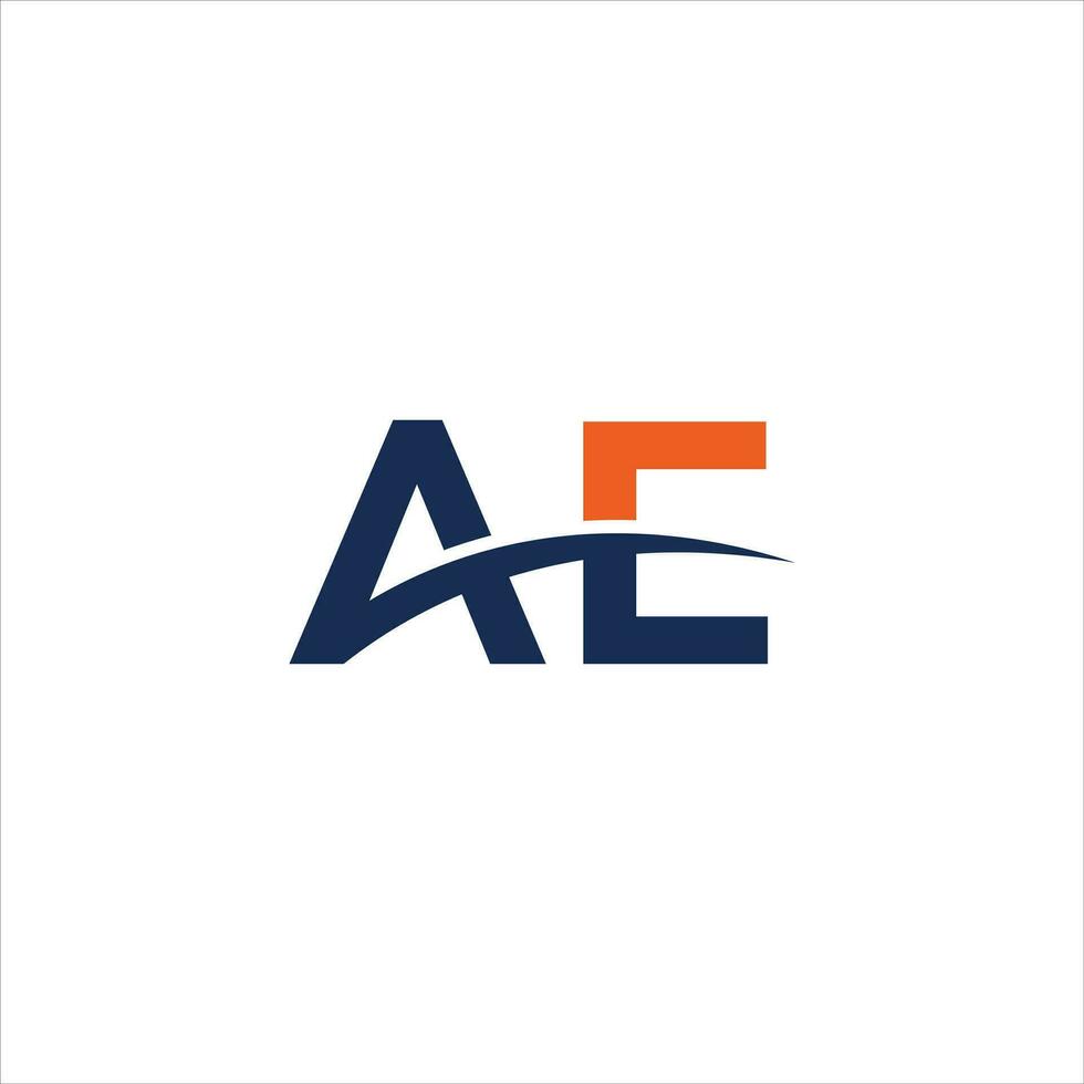 ae letra logo diseño modelo vector