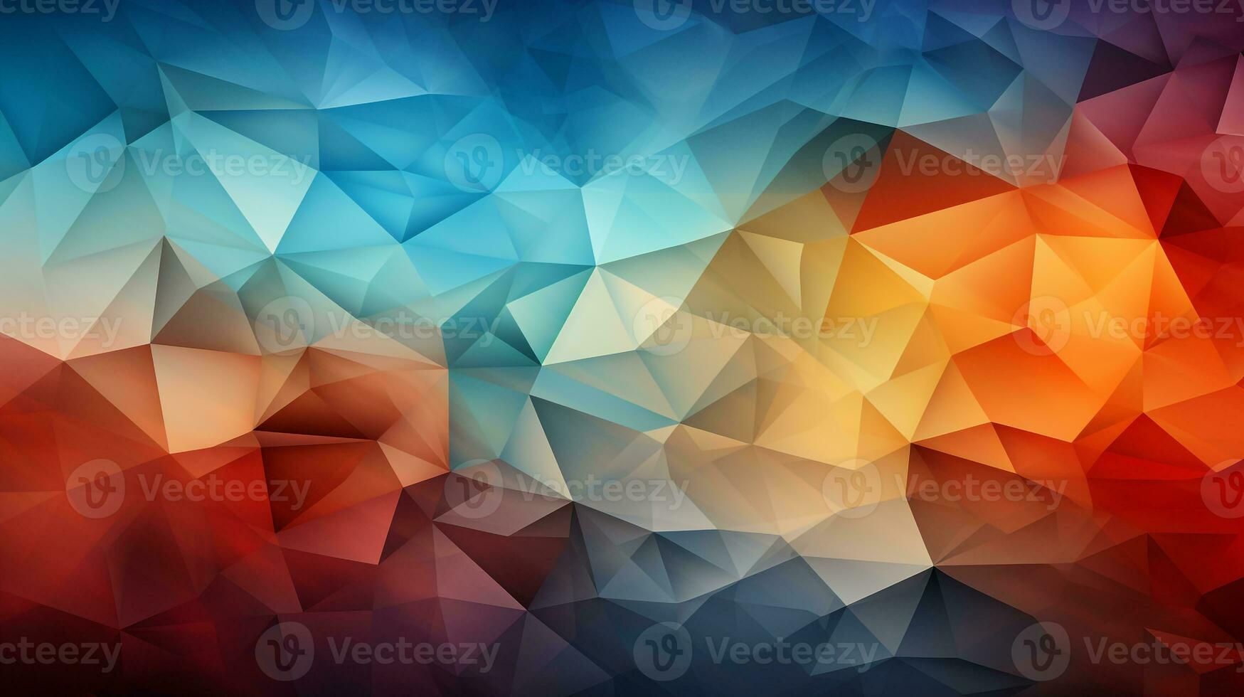 Colorful polygon background ai photo