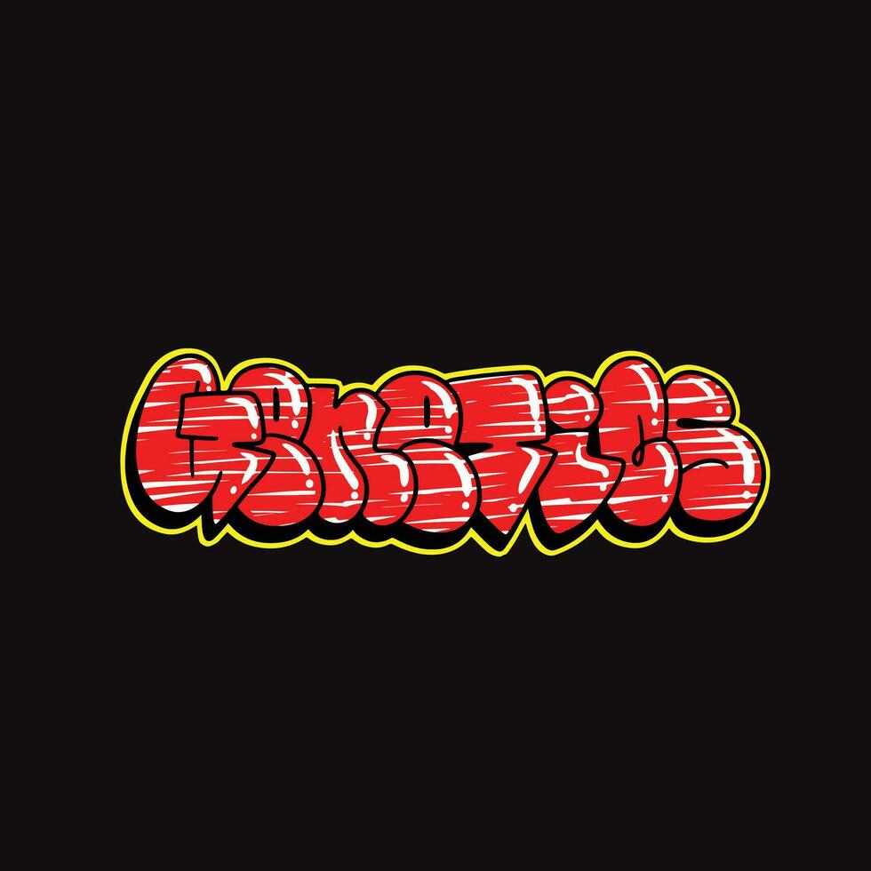 graffiti vector tagging letter word text street art mural hand draw