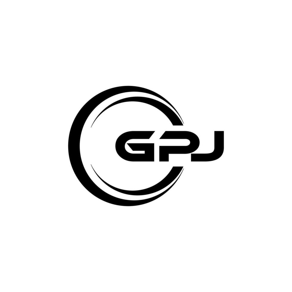 GPJ Logo Design, Inspiration for a Unique Identity. Modern Elegance and Creative Design. Watermark Your Success with the Striking this Logo. vector