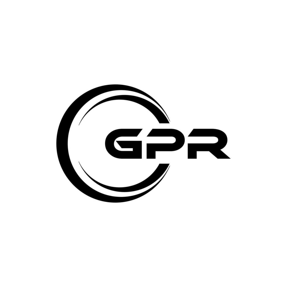 GPR Logo Design, Inspiration for a Unique Identity. Modern Elegance and Creative Design. Watermark Your Success with the Striking this Logo. vector