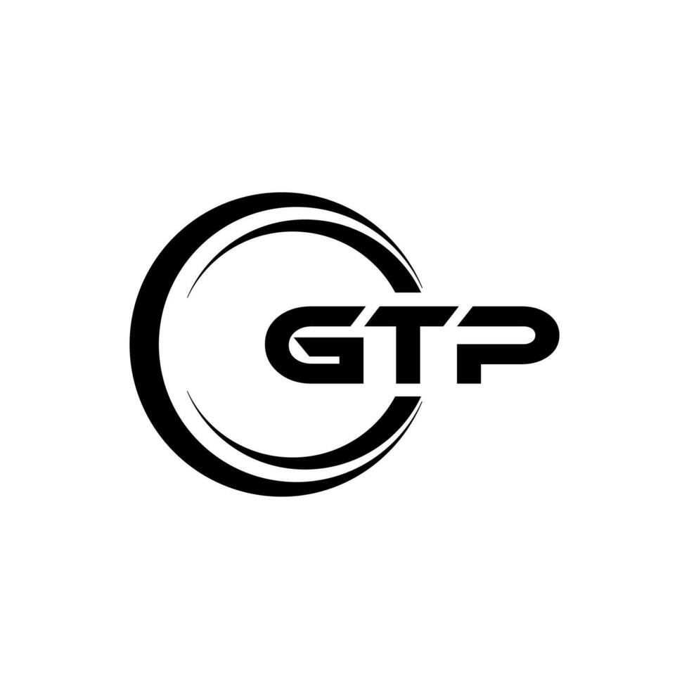 gtp logo diseño, inspiración para un único identidad. moderno elegancia y creativo diseño. filigrana tu éxito con el sorprendentes esta logo. vector