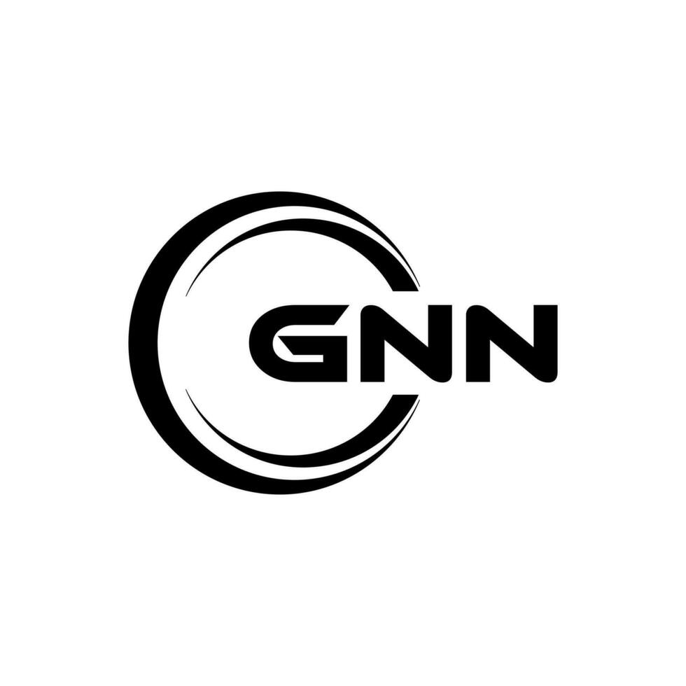 gnn logo diseño, inspiración para un único identidad. moderno elegancia y creativo diseño. filigrana tu éxito con el sorprendentes esta logo. vector