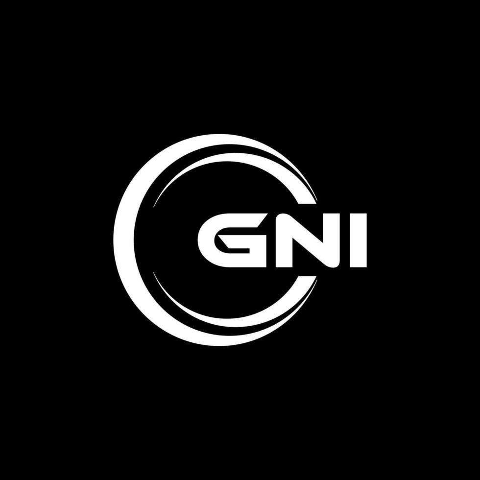 gni logo diseño, inspiración para un único identidad. moderno elegancia y creativo diseño. filigrana tu éxito con el sorprendentes esta logo. vector