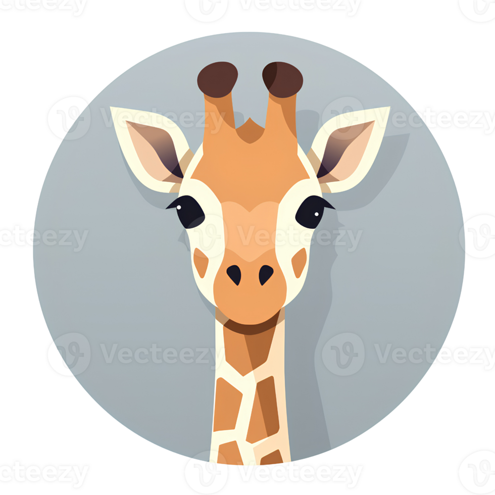 cartoon giraffe ai generative png