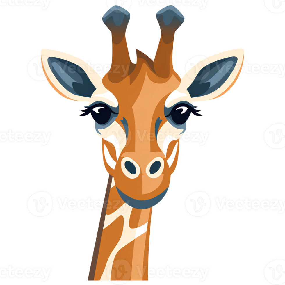 cartoon giraffe ai generative png