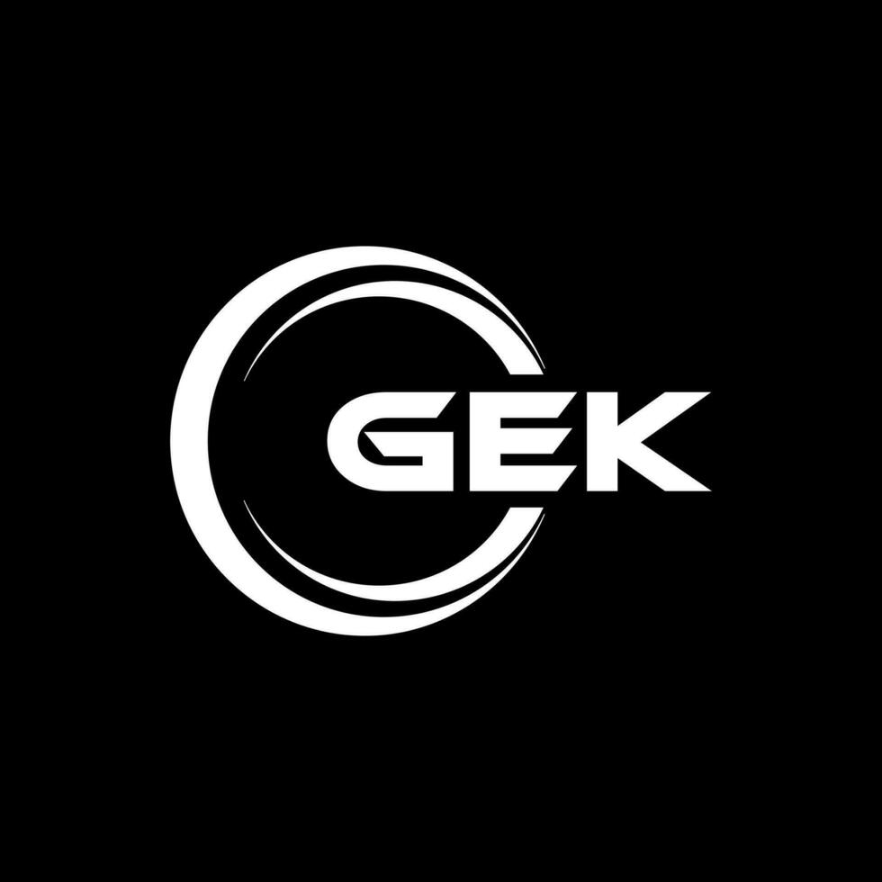 GEK Logo Design, Inspiration for a Unique Identity. Modern Elegance and Creative Design. Watermark Your Success with the Striking this Logo. vector