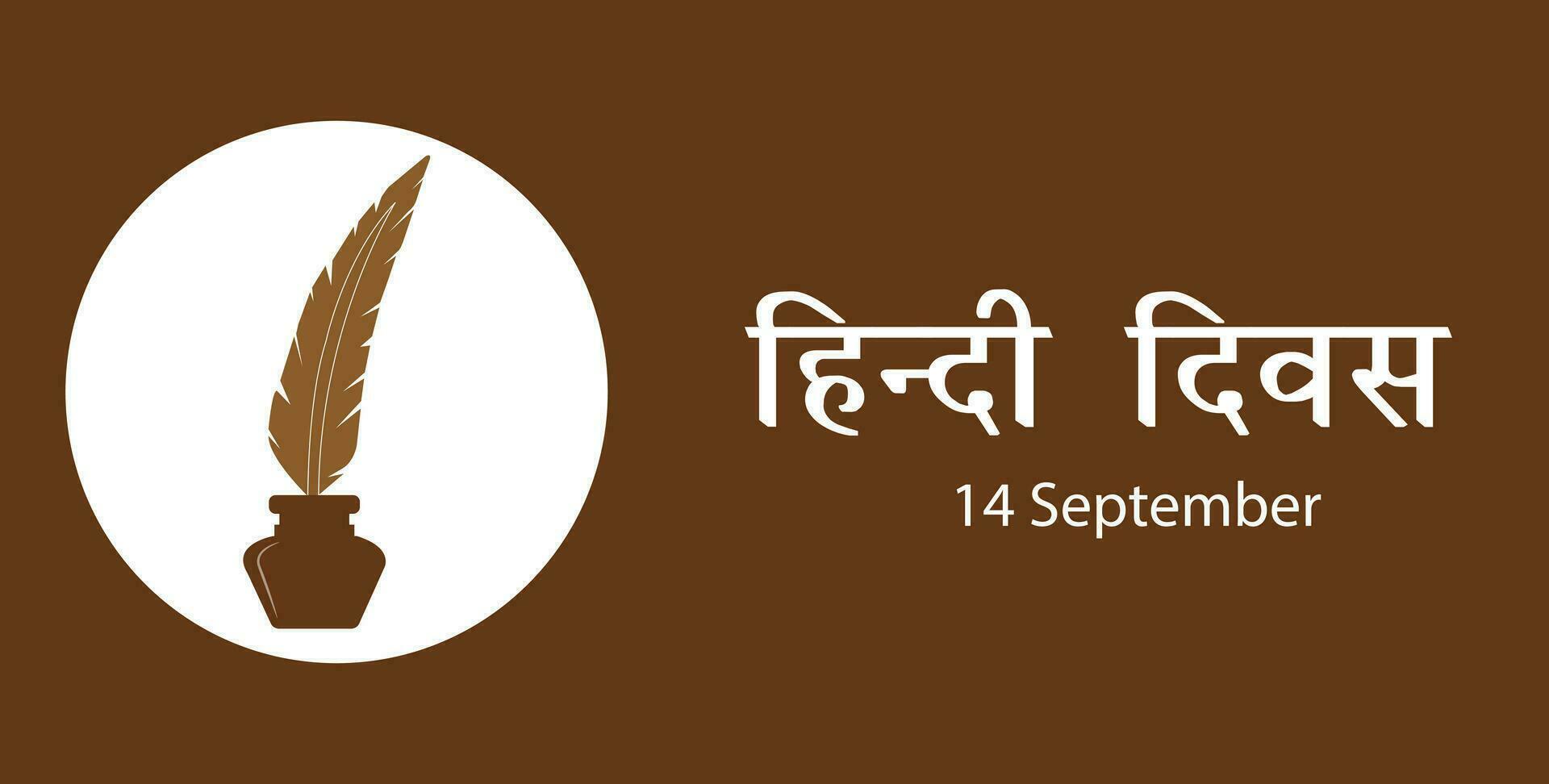 contento hindi día 14 septiembre vector celebracion