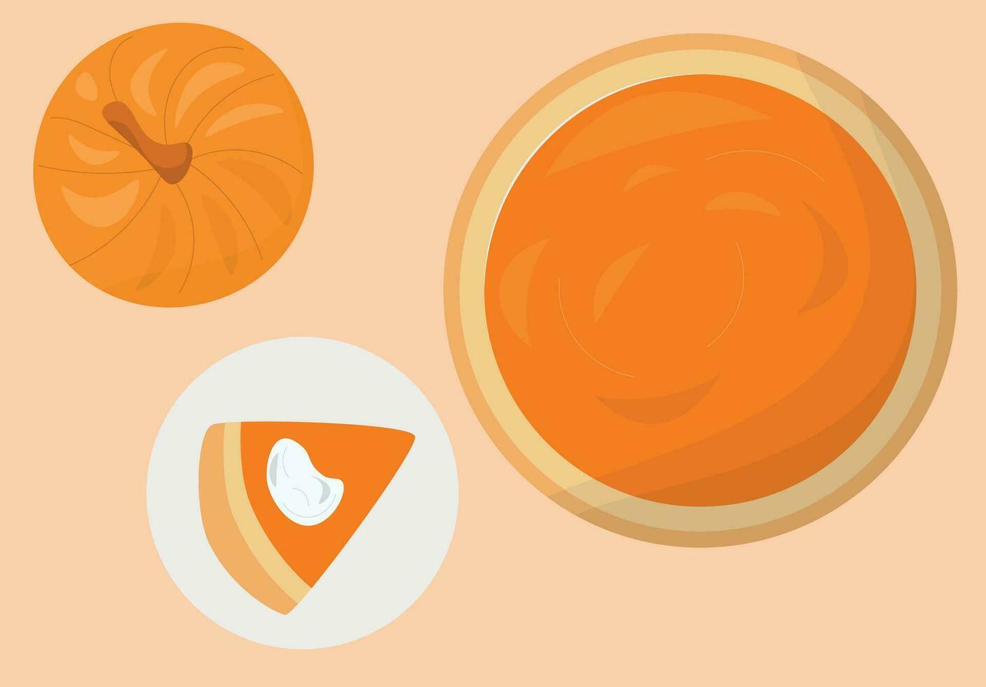 pastel de calabaza ilustracion vector