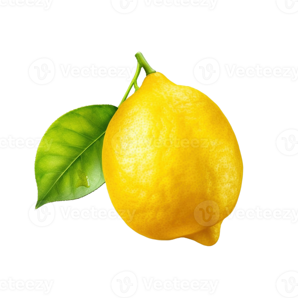 Lemon isolated on transparent background, created with generative AI png