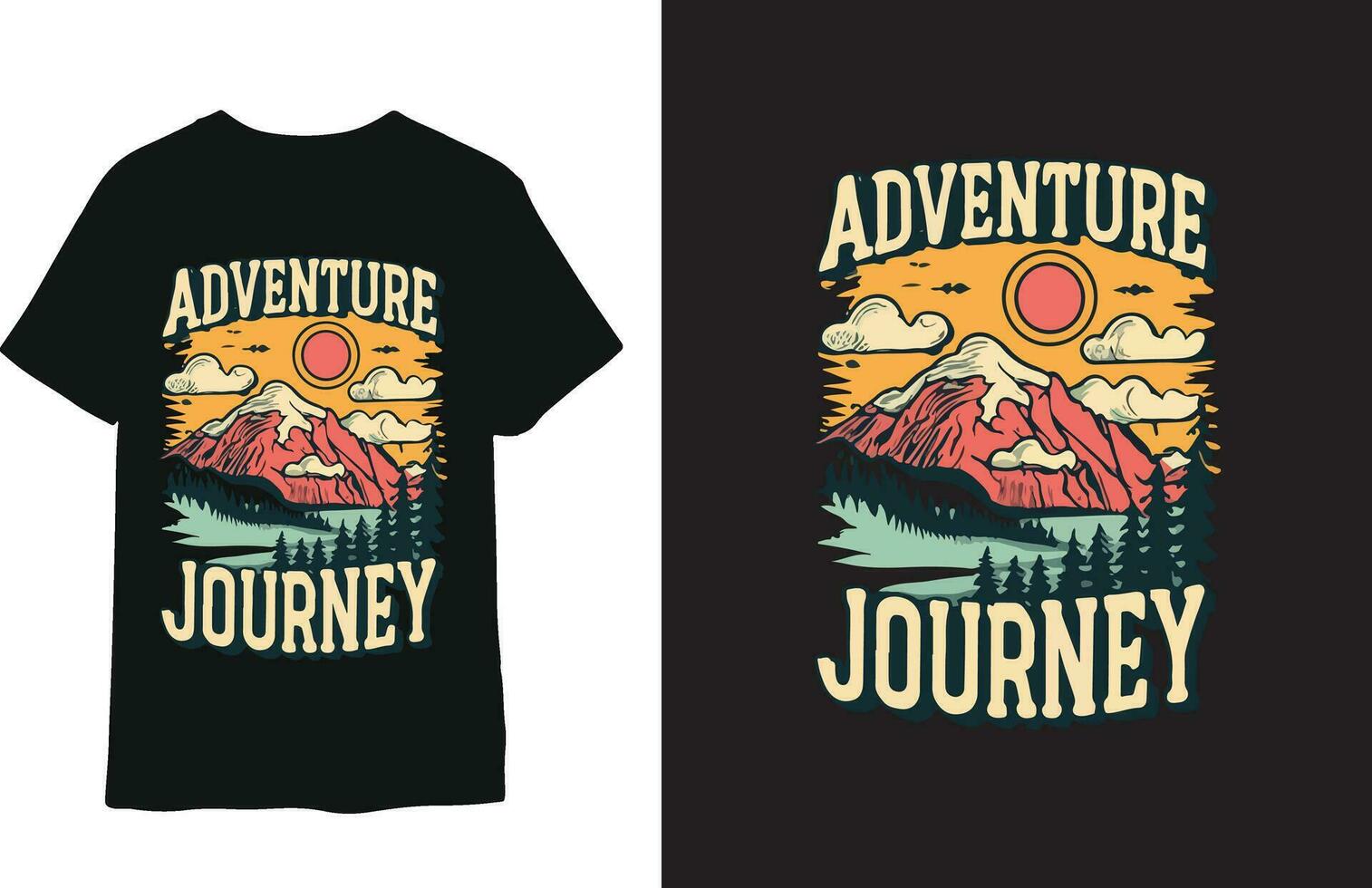 adventure journey t-shirt design template vector