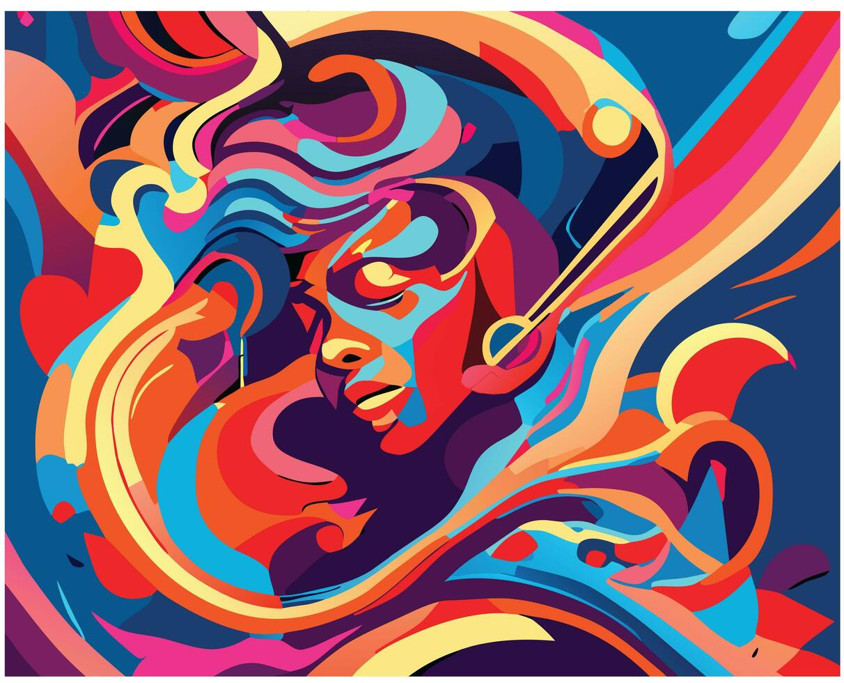 An abstract representation of the concept of movement and rhythm in music photo