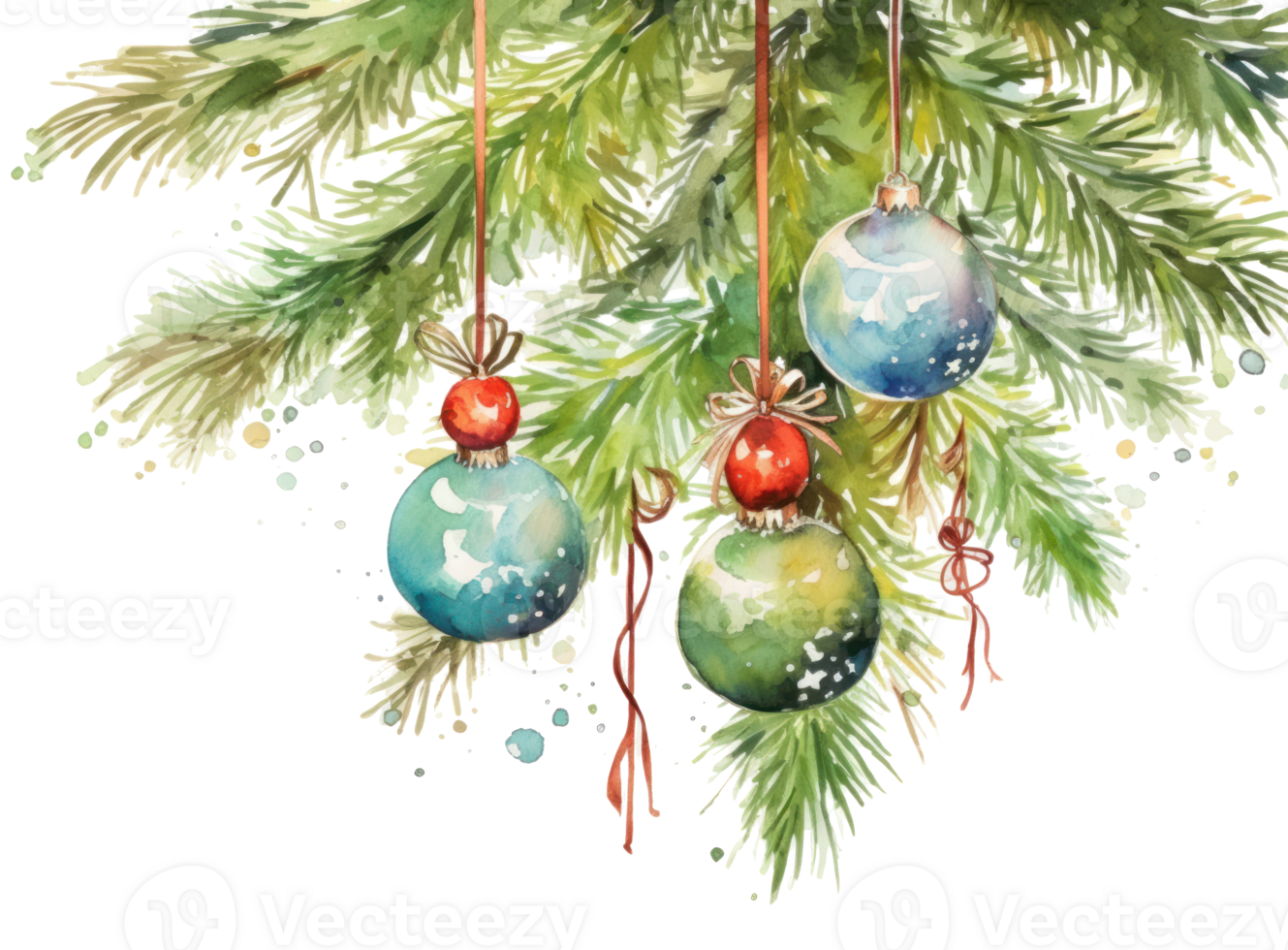 waterverf Kerstmis decoratie geïsoleerd png