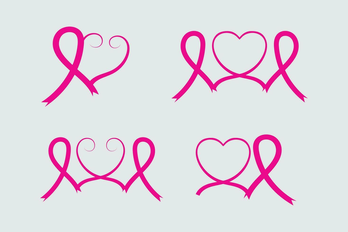Breast Cancer Awareness Heart Ribbon with Butterfly vector symbol ,Stop cancer Campaign typography tape, calligraphy positive signs illustration, Cancer Awareness Month