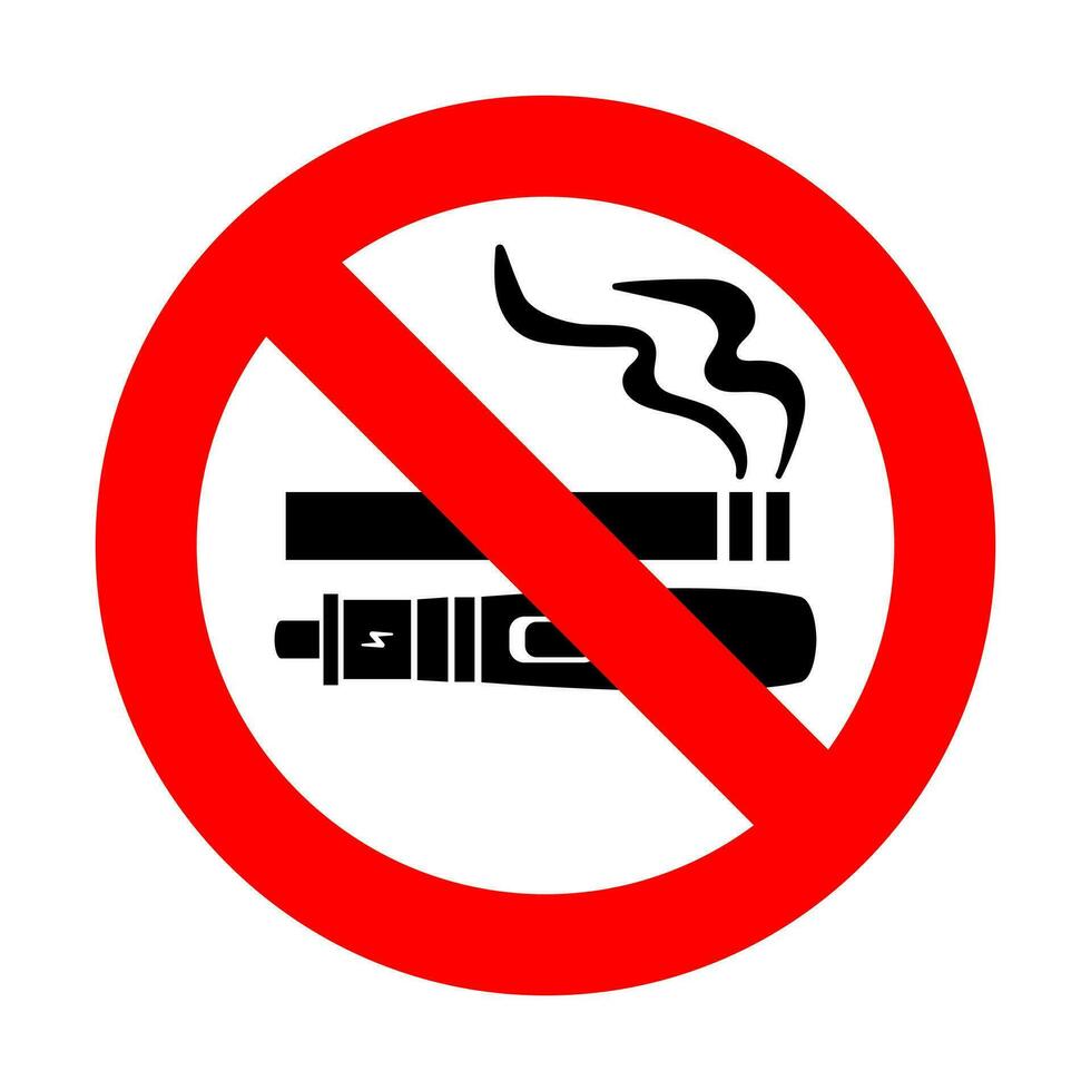 No smoking no vaping sign. vector