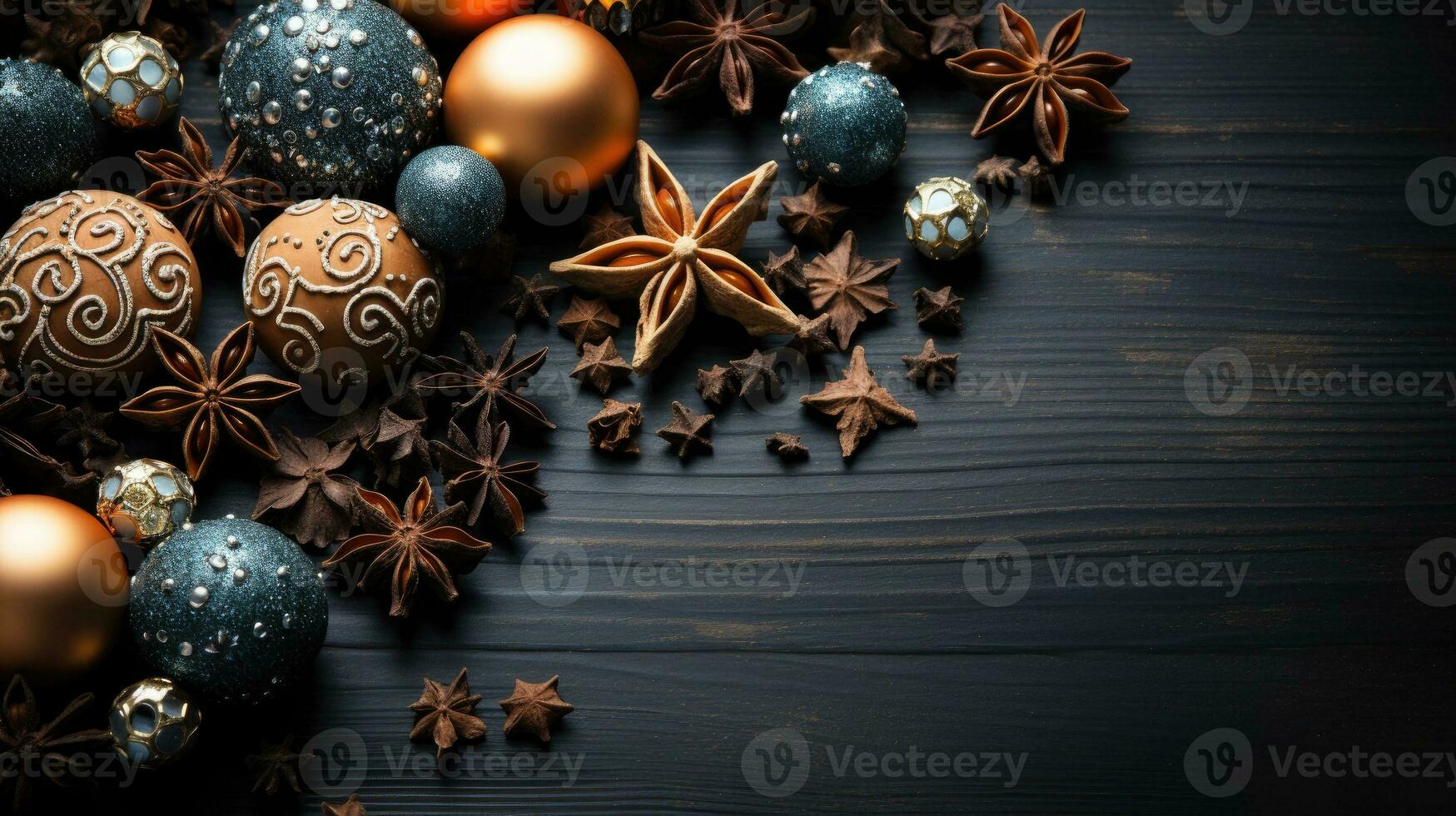 Decorative christmas composition. Generative AI photo