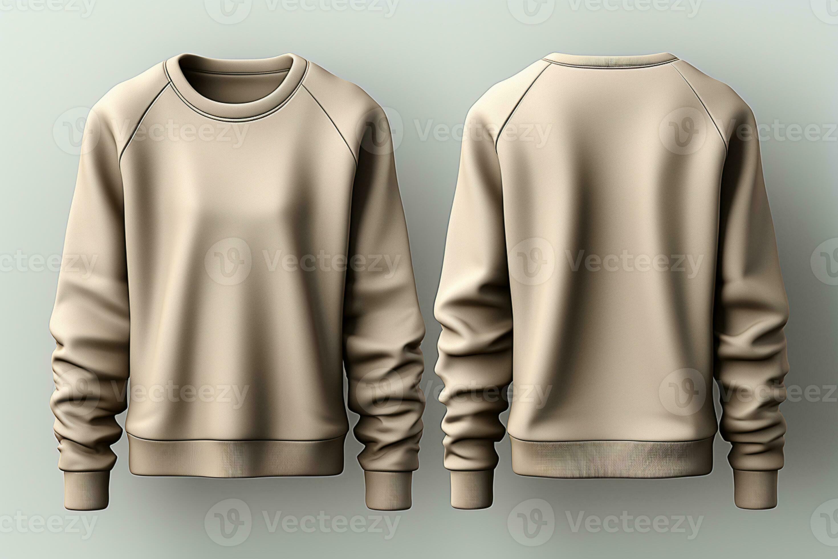 3D rendered sweatshirt mockup Front and back views blank template AI Generated 28283264 Stock Photo at Vecteezy