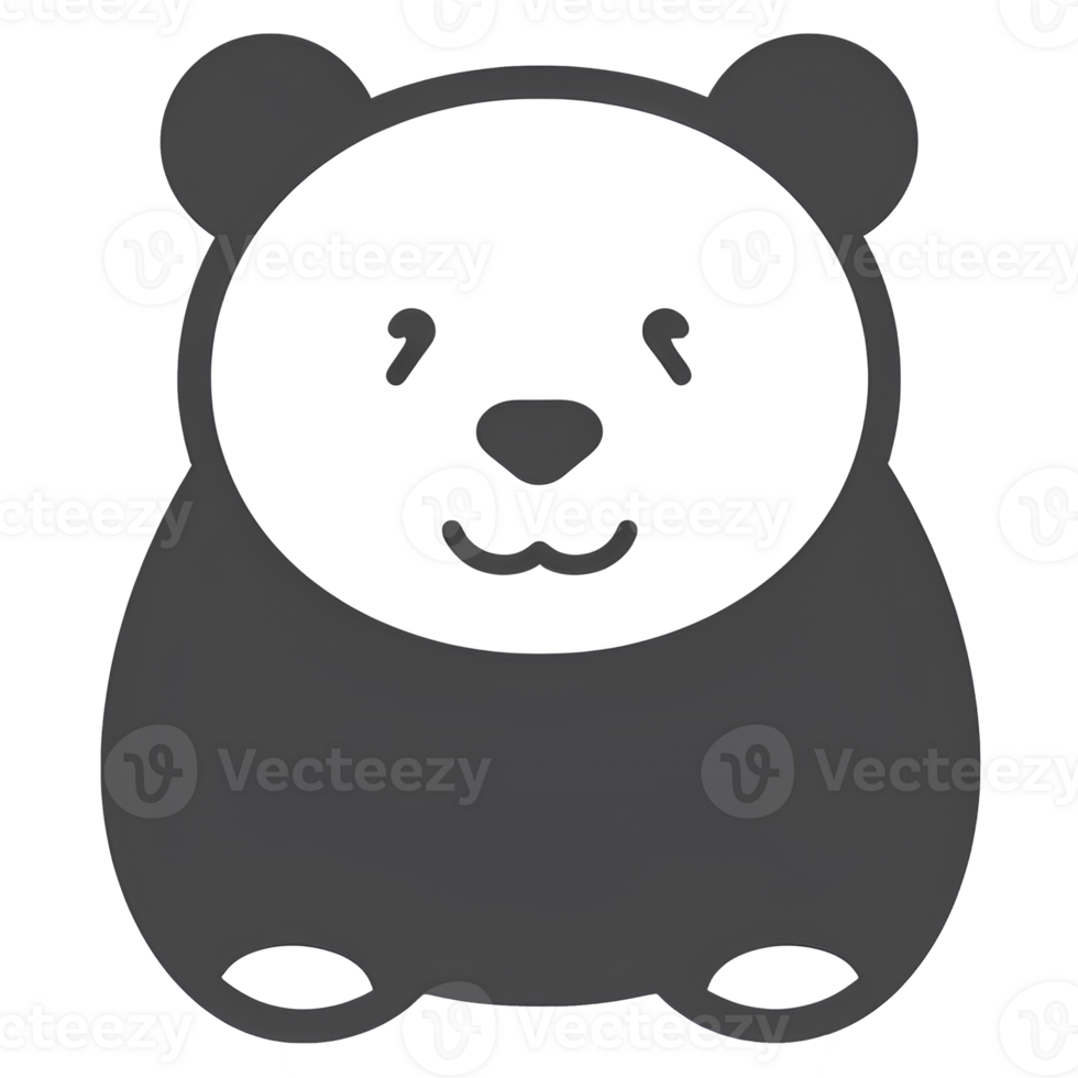 cartoon panda ai generative png