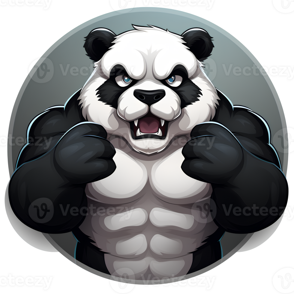 cartoon panda ai generative png