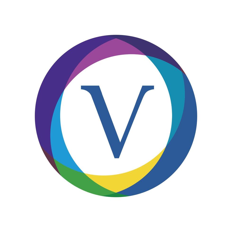 the v logo in a colorful circle 28283533 Vector Art at Vecteezy
