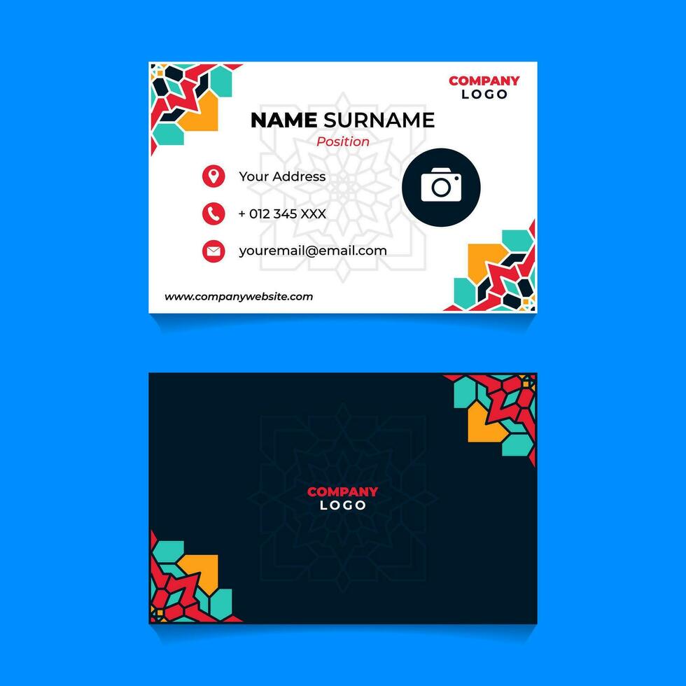 Name Card Design for Business or Company vector