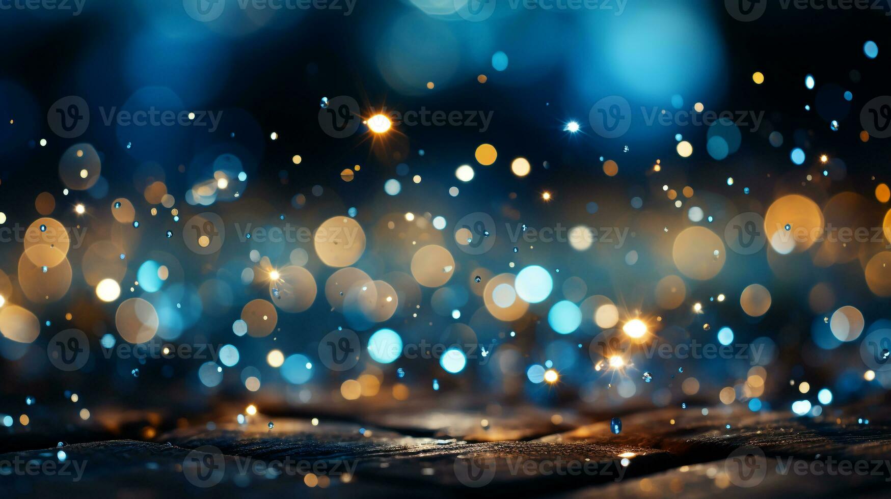 Background blue Bokeh ai photo