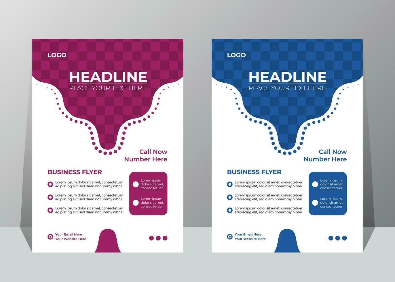 Modern Business flyer Brochure, Annual Report, Magazine, Poster, banner design template design with 2 color variations vector