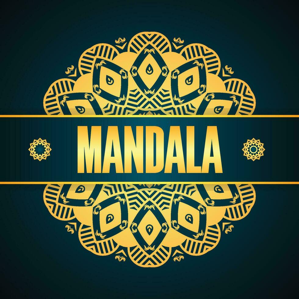 lujo mandala antecedentes con dorado mandala ornamento arabesco modelo Arábica islámico este estilo. Ramadán estilo decorativo mándala mandala para imprimir, póster vector