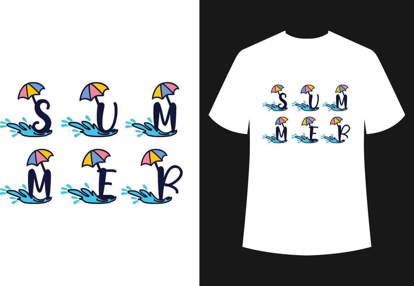 Summer T-shirt Design vector