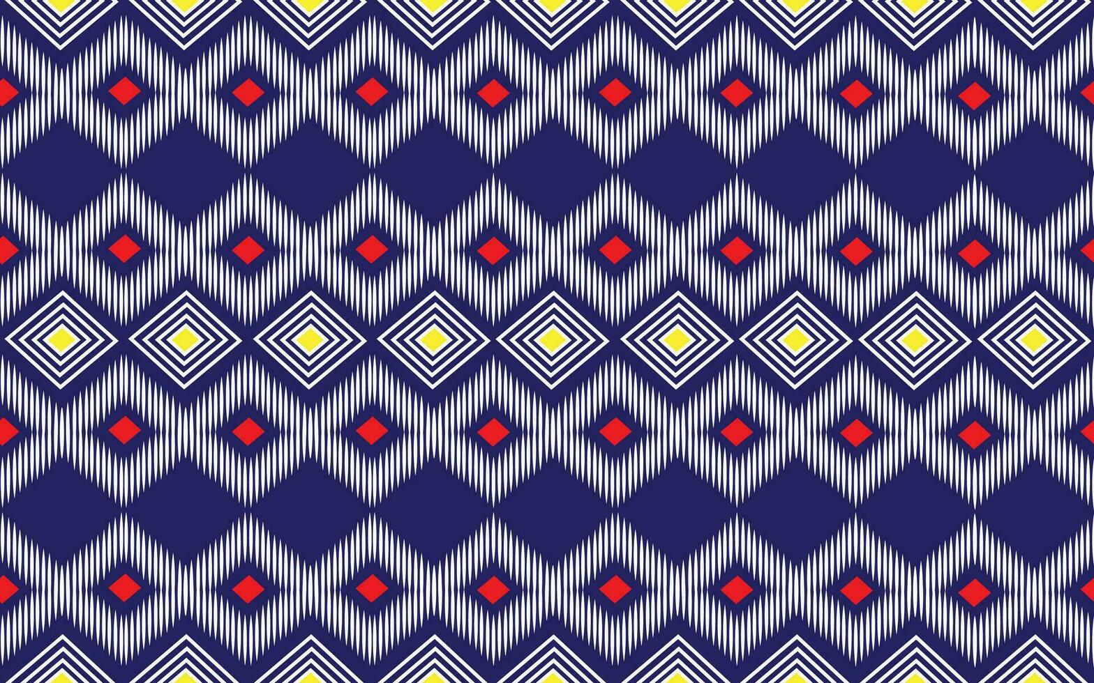 geometría, abstracto, tela, textil, indígena tradicional sin costura modelo en Armada azul antecedentes. vector ilustración.