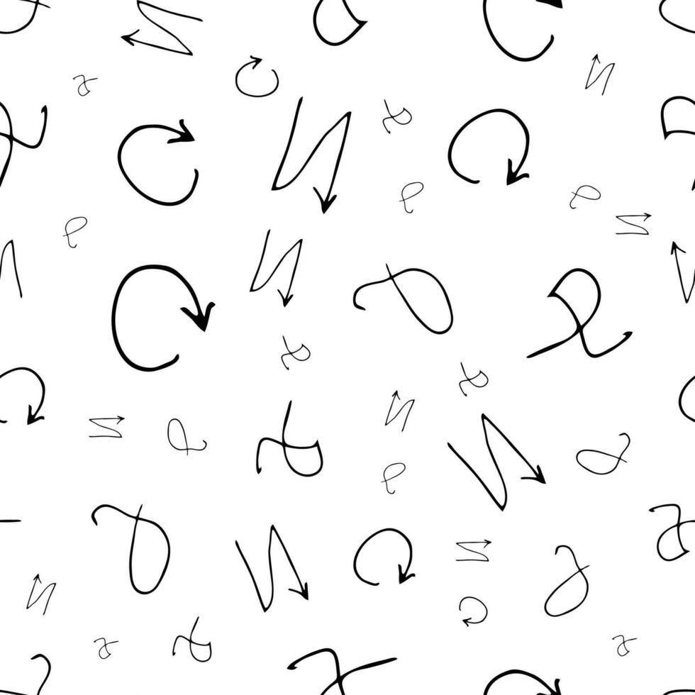 Seamless pattern with black pencil brushstrokes vector