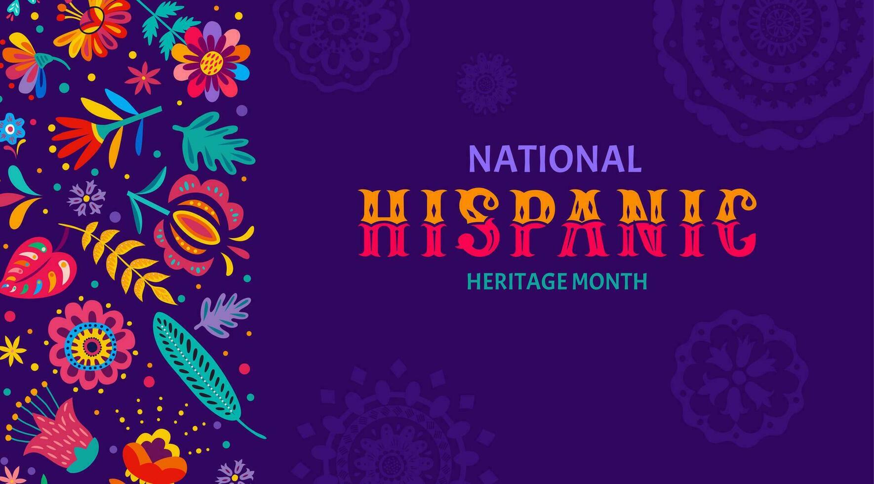 National Hispanic Heritage Month festival poster vector