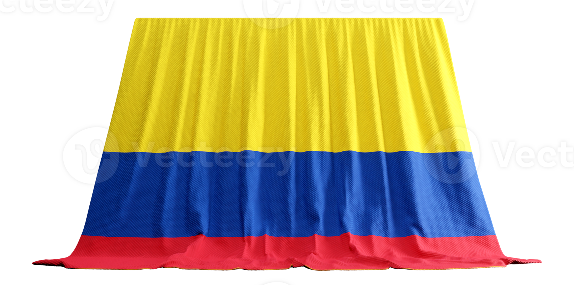 Colombian Flag Curtain in 3D Rendering png