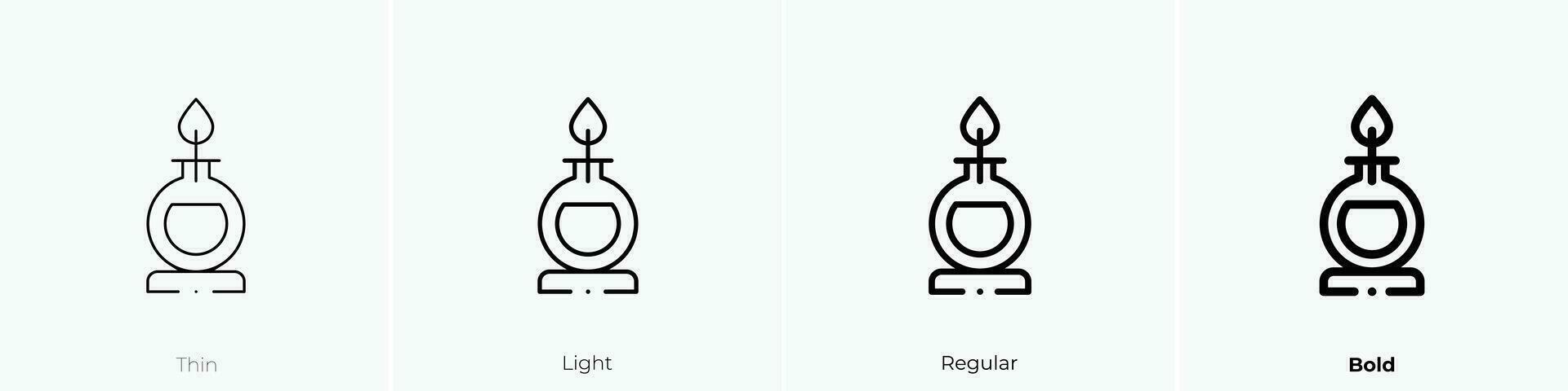 test tubes icon. Thin, Light, Regular And Bold style design isolated on white background vector