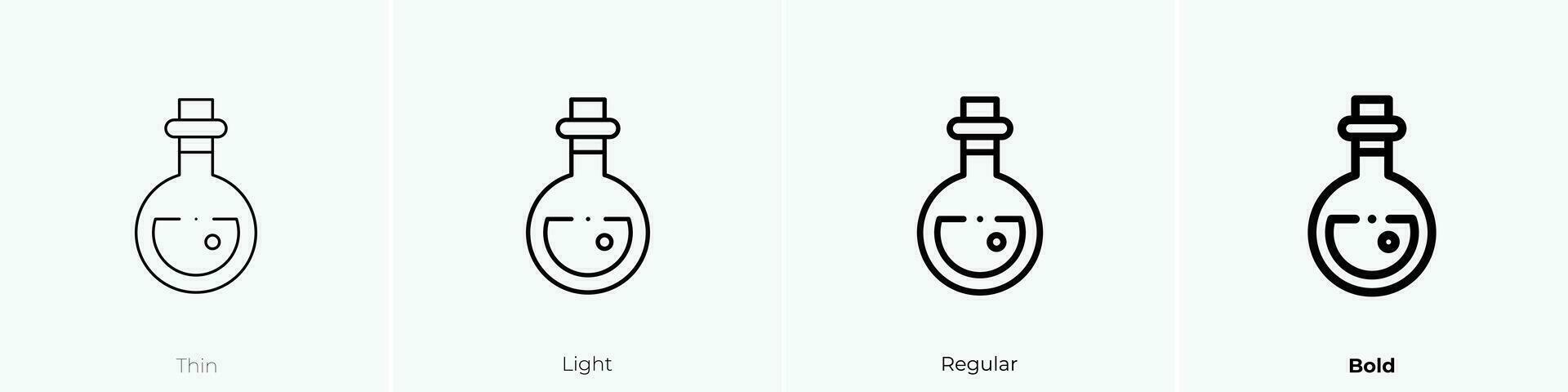 test tubes icon. Thin, Light, Regular And Bold style design isolated on white background vector